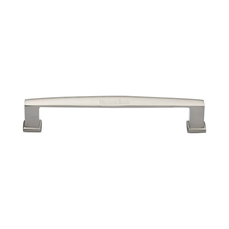 This is an image of a Heritage Brass - Cabinet Pull Vintage Design 152mm CTC Satin Nickel Finish, c4384-152-sn that is available to order from Trade Door Handles in Kendal.