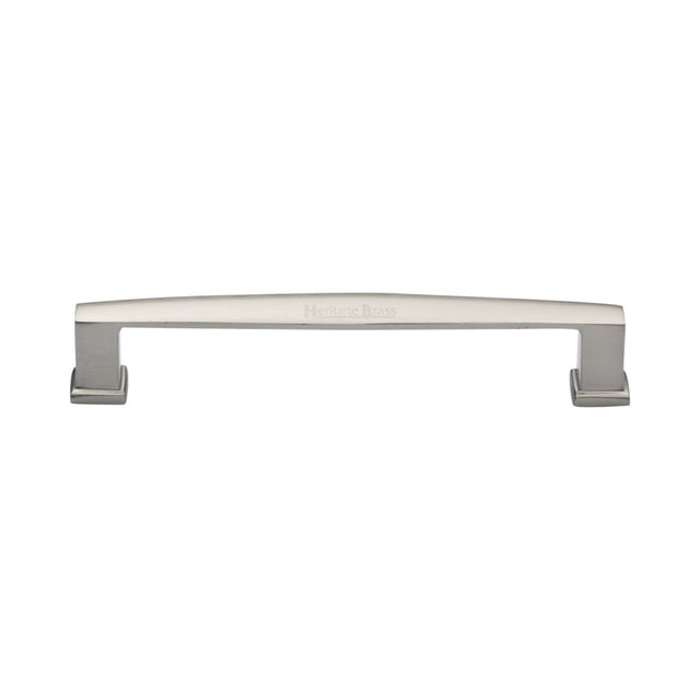 This is an image of a Heritage Brass - Cabinet Pull Vintage Design 152mm CTC Satin Nickel Finish, c4384-152-sn that is available to order from Trade Door Handles in Kendal.