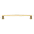 This is an image of a Heritage Brass - Cabinet Pull Vintage Design 203mm CTC Satin Brass Finish, c4384-203-sb that is available to order from Trade Door Handles in Kendal.