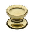 This is an image of a Heritage Brass - Cabinet Knob Surrey Design 38mm Polished Brass Finish, c4386-38-pb that is available to order from Trade Door Handles in Kendal.