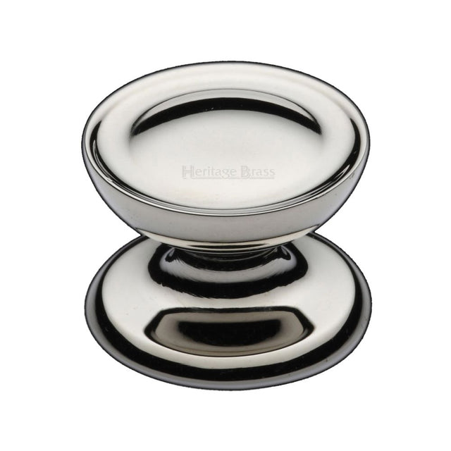 This is an image of a Heritage Brass - Cabinet Knob Surrey Design 38mm Polished Nickel Finish, c4386-38-pnf that is available to order from Trade Door Handles in Kendal.