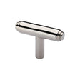 This is an image of a Heritage Brass - Cabinet Knob Stepped T-Bar Design 45mm Polished Nickel Finish, c4445-pnf that is available to order from Trade Door Handles in Kendal.