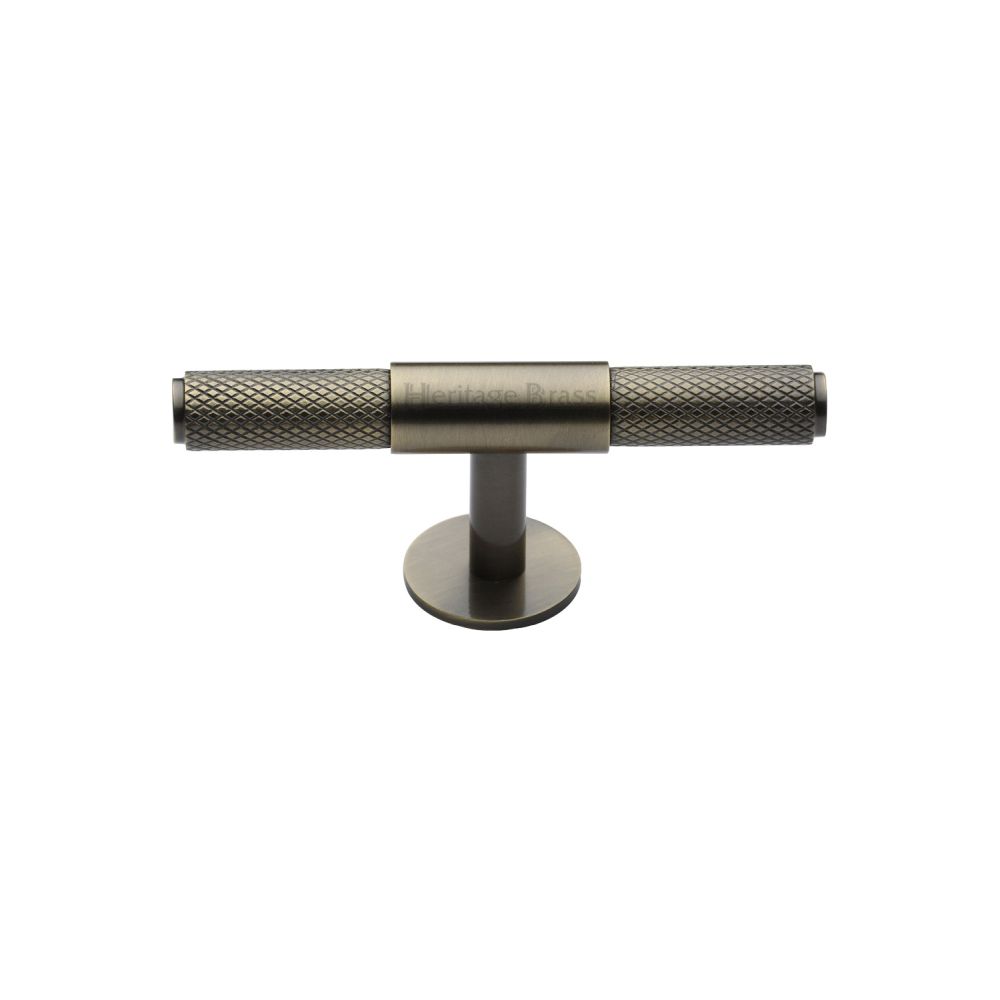 This is an image of a Heritage Brass - Cabinet Knob Knurled Fountain Design 90mm Antique Brass Finish, c4463-90-at that is available to order from Trade Door Handles in Kendal.