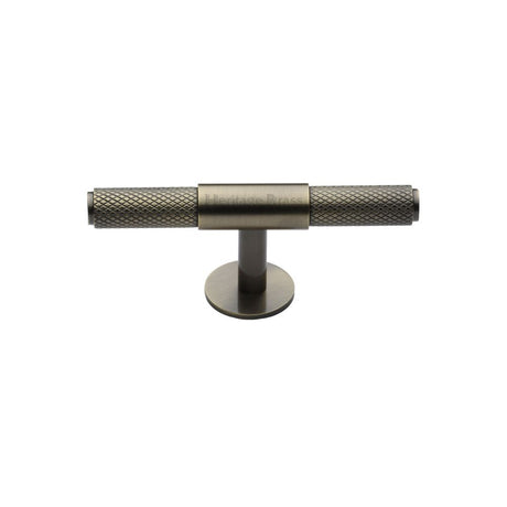 This is an image of a Heritage Brass - Cabinet Knob Knurled Fountain Design 90mm Antique Brass Finish, c4463-90-at that is available to order from Trade Door Handles in Kendal.