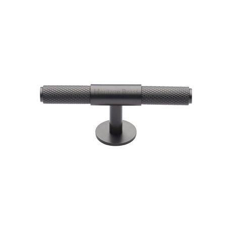 This is an image of a Heritage Brass - Cabinet Knob Knurled Fountain Design 90mm Matt Bronze Finish, c4463-90-mb that is available to order from Trade Door Handles in Kendal.