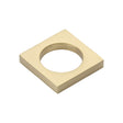 This is an image of a Heritage Brass - Cabinet Knob Square Ring Design 40mm Satin Brass Finish, c4465-sb that is available to order from Trade Door Handles in Kendal.