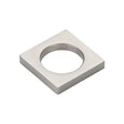 This is an image of a Heritage Brass - Cabinet Knob Square Ring Design 40mm Satin Nickel Finish, c4465-sn that is available to order from Trade Door Handles in Kendal.