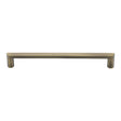 This is an image of a Heritage Brass - Cabinet Pull Hex Profile Design 203mm CTC Antique Brass Finish, c4473-203-at that is available to order from Trade Door Handles in Kendal.