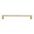 This is an image of a Heritage Brass - Cabinet Pull Hex Profile Design 203mm CTC Polished Brass Finish, c4473-203-pb that is available to order from Trade Door Handles in Kendal.