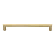 This is an image of a Heritage Brass - Cabinet Pull Hex Profile Design 203mm CTC Satin Brass Finish, c4473-203-sb that is available to order from Trade Door Handles in Kendal.