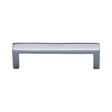 This is an image of a Heritage Brass - Cabinet Pull Wide Metro Design 101mm CTC Polished Chrome Finish, c4520-101-pc that is available to order from Trade Door Handles in Kendal.