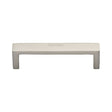 This is an image of a Heritage Brass - Cabinet Pull Wide Metro Design 101mm CTC Satin Nickel Finish, c4520-101-sn that is available to order from Trade Door Handles in Kendal.