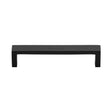 This is an image of a Heritage Brass - Cabinet Pull Wide Metro Design 128mm CTC Matt Black Finish, c4520-128-bkmt that is available to order from Trade Door Handles in Kendal.