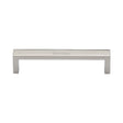 This is an image of a Heritage Brass - Cabinet Pull Wide Metro Design 128mm CTC Polished Nickel Finish, c4520-128-pnf that is available to order from Trade Door Handles in Kendal.