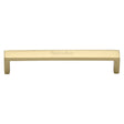 This is an image of a Heritage Brass - Cabinet Pull Wide Metro Design 152mm CTC Polished Brass Finish, c4520-152-pb that is available to order from Trade Door Handles in Kendal.