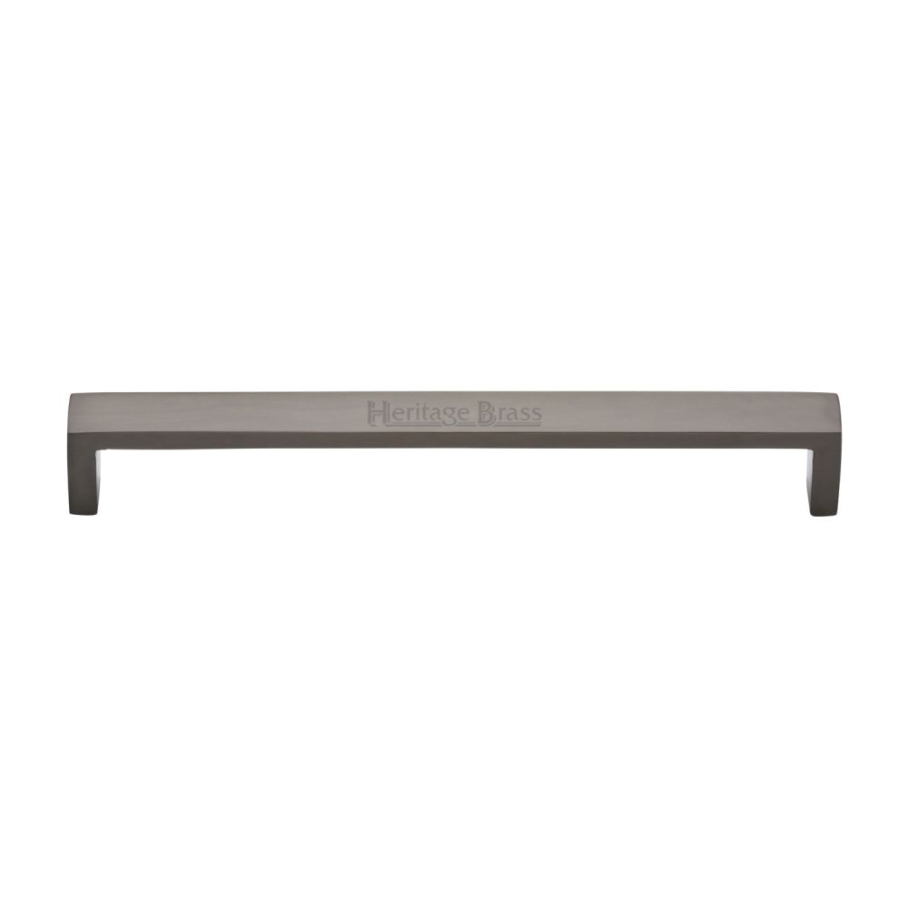 This is an image of a Heritage Brass - Cabinet Pull Wide Metro Design 192mm CTC Matt Bronze Finish, c4520-192-mb that is available to order from Trade Door Handles in Kendal.