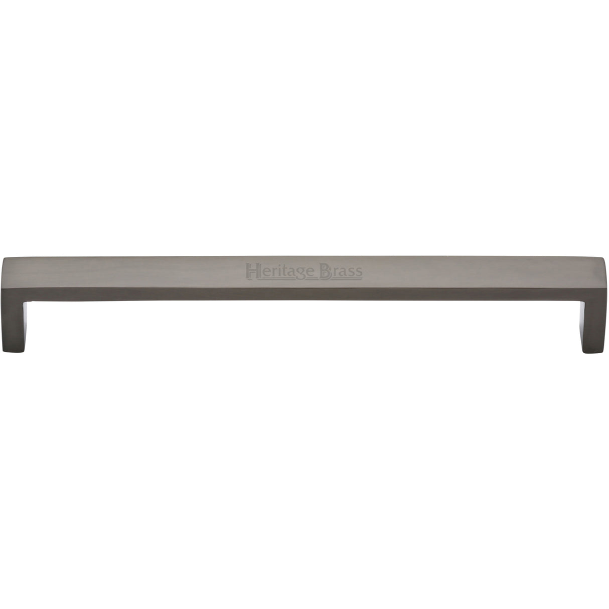 This is an image of a Heritage Brass - Cabinet Pull Wide Metro Design 203mm CTC Matt Bronze Finish, c4520-203-mb that is available to order from Trade Door Handles in Kendal.