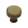 This is an image of a Heritage Brass - Cabinet Knob Florence Design 32mm Antique Brass Finish, c4549-at that is available to order from Trade Door Handles in Kendal.