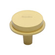 This is an image of a Heritage Brass - Flat Round Knob Design 38 mm Satin Brass finish, c4592-38-sb that is available to order from Trade Door Handles in Kendal.