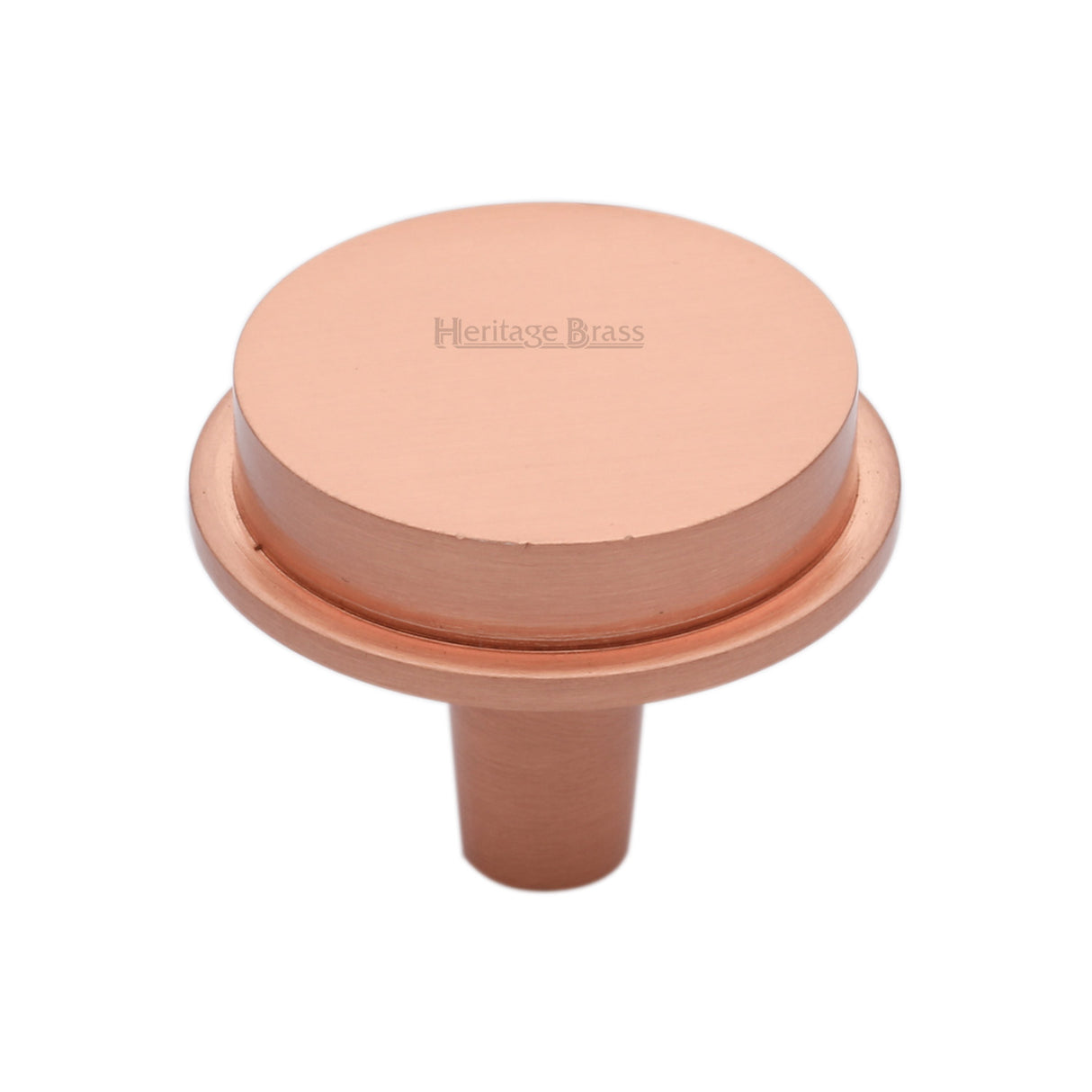 This is an image of a Heritage Brass - Flat Round Knob Design 38 mm Satin Rose Gold finish, c4592-38-srg that is available to order from Trade Door Handles in Kendal.