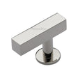 This is an image of a Heritage Brass - Cabinet Knob Offset Square Design 44mm Polished Nickel Finish, c4760-44-pnf that is available to order from Trade Door Handles in Kendal.