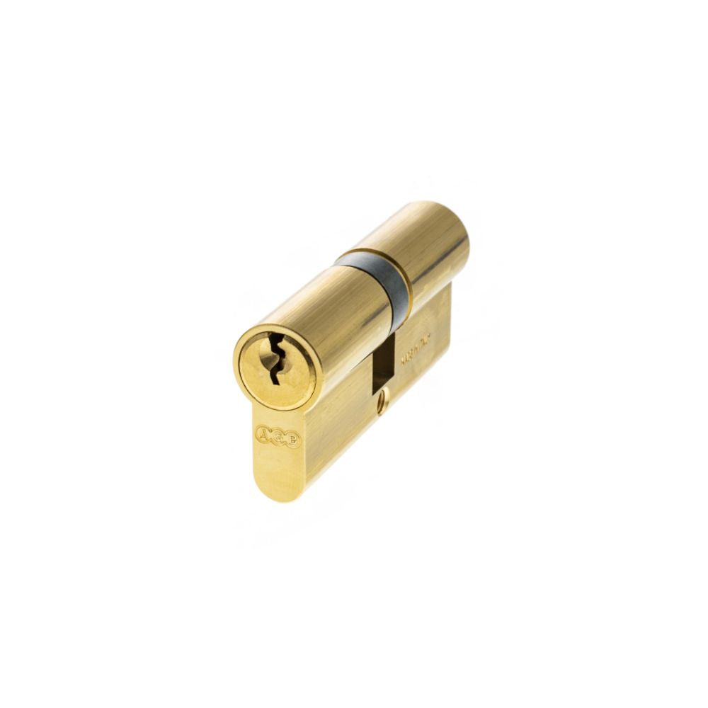 High quality image of AGB Euro Profile 5 Pin Double Cylinder 30-30mm (60mm) - Polished Brass | Sku. c603012525 available to order from Trade Door Handles in Kendal.