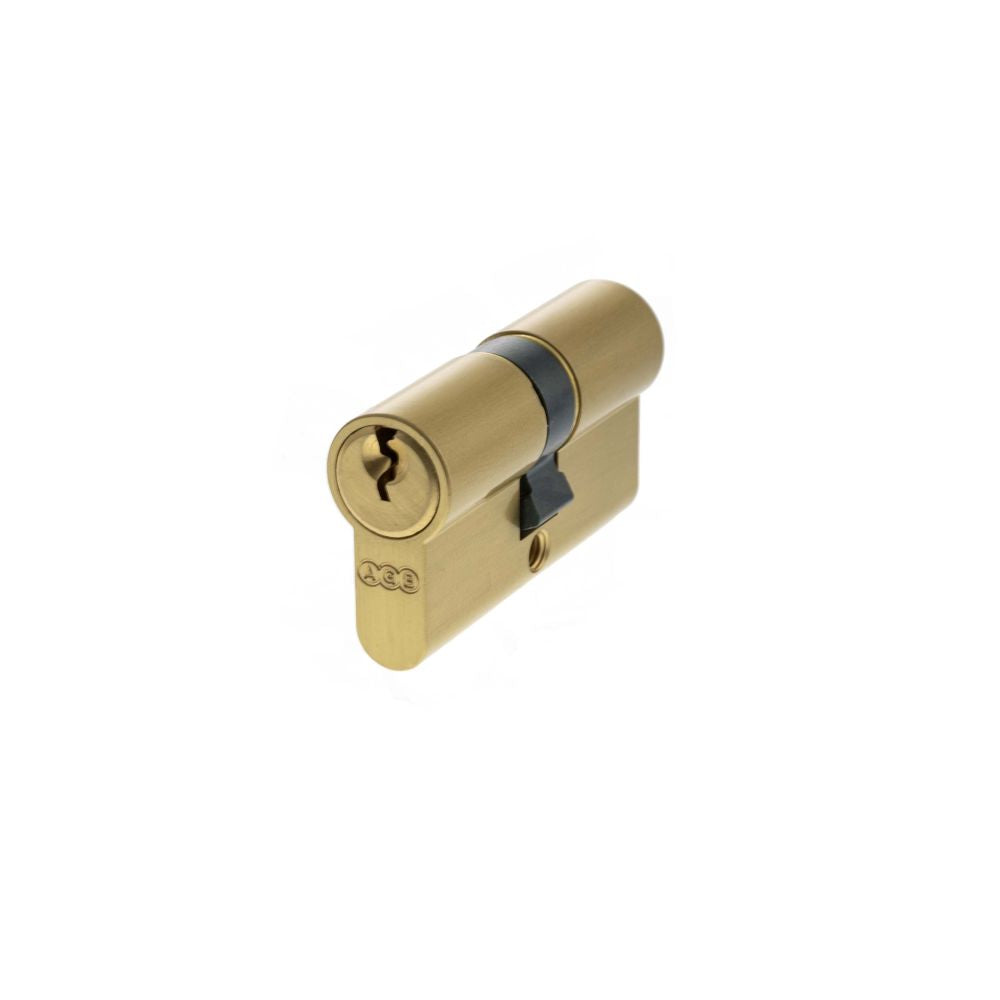 High quality image of AGB Euro Profile 5 Pin Double Cylinder Keyed Alike 30-30mm (60mm) - Satin Brass | Sku. c603082525ka available to order from Trade Door Handles in Kendal.