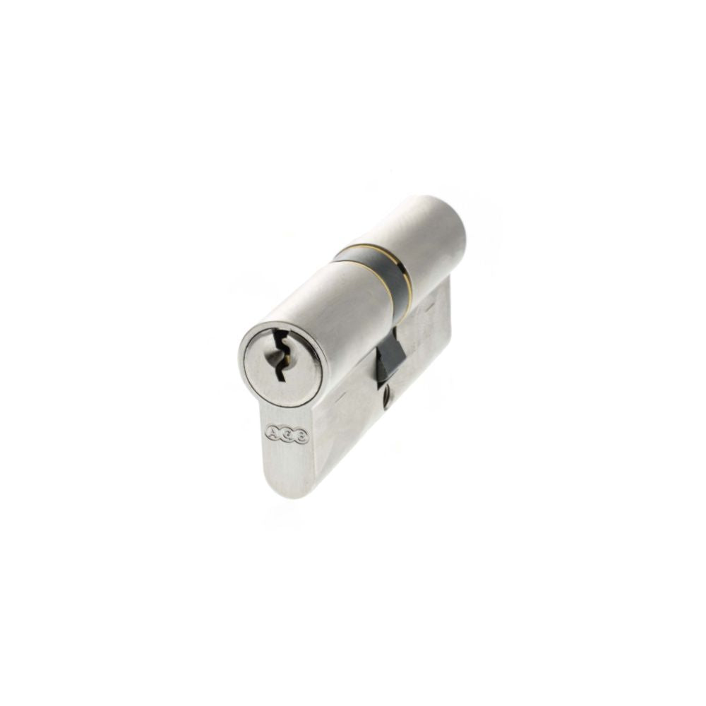 High quality image of AGB Euro Profile 5 Pin Double Cylinder 35-35mm (70mm) - Satin Chrome | Sku. c603323030 available to order from Trade Door Handles in Kendal.