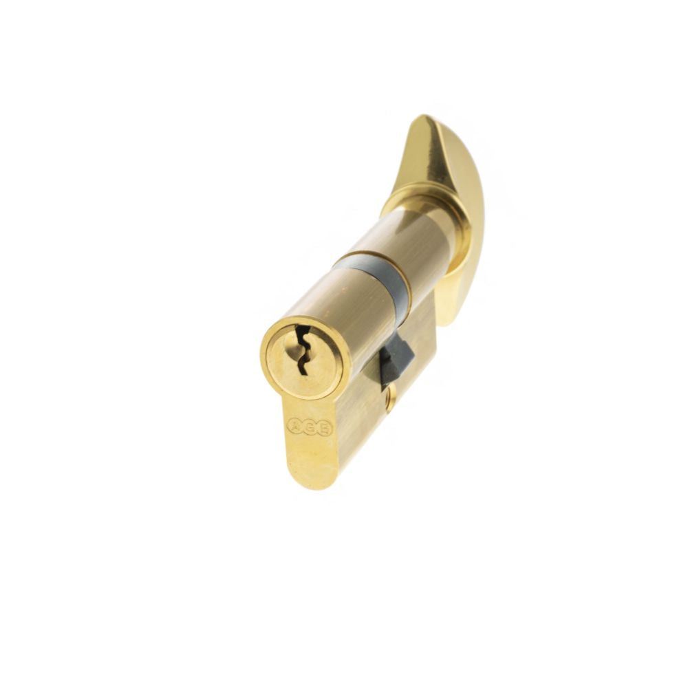 High quality image of AGB Euro Profile 5 Pin Cylinder Key to Turn 30-30mm (60mm) - Polished Brass | Sku. c620012525 available to order from Trade Door Handles in Kendal.