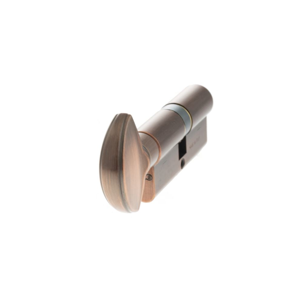 This is an image of AGB Euro Profile 5 Pin Cylinder Key to Turn 35-35mm (70mm) - Copper available to order from Trade Door Handles.