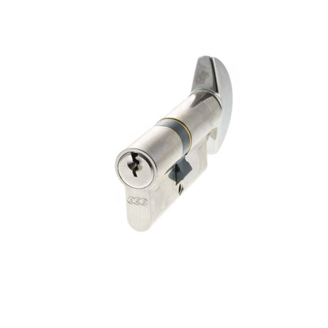 This is an image of AGB Euro Profile 5 Pin Cylinder Key to Turn 30-30mm (60mm) - Polished Chrome available to order from Trade Door Handles.