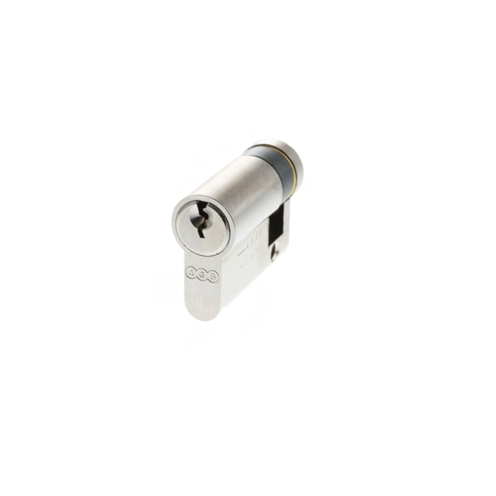 High quality image of AGB Euro Profile 5 Pin Single Cylinder 35-15mm (45mm) - Polished Chrome | Sku. c630300530 available to order from Trade Door Handles in Kendal.