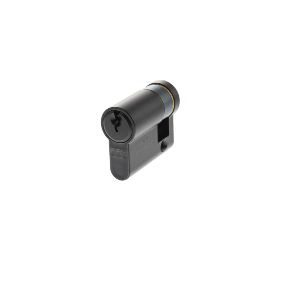 High quality image of AGB Euro Profile 5 Pin Single Cylinder 30-10mm (40mm) - Matt Black | Sku. c630840525 | available to order from Trade Door Handles in Kendal.