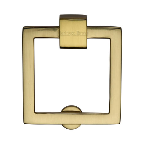 This is an image of a Heritage Brass - Square Drop Pull Polished Brass Finish, c6311-pb that is available to order from Trade Door Handles in Kendal.