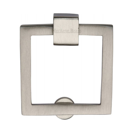This is an image of a Heritage Brass - Square Drop Pull Satin Nickel Finish, c6311-sn that is available to order from Trade Door Handles in Kendal.