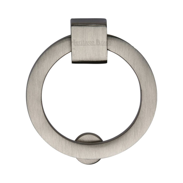 This is an image of a Heritage Brass - Round Drop Pull 50mm Satin Nickel Finish, c6321-sn that is available to order from Trade Door Handles in Kendal.