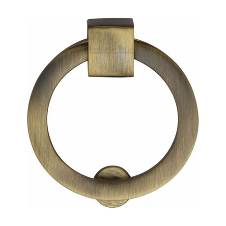 This is an image of a Heritage Brass - Round Drop Pull 63mm Antique Brass Finish, c6321-63-at that is available to order from Trade Door Handles in Kendal.