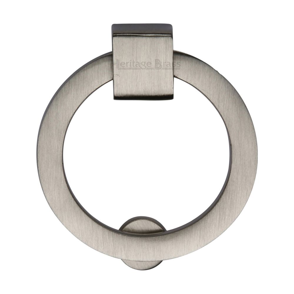 This is an image of a Heritage Brass - Round Drop Pull 63mm Satin Nickel Finish, c6321-63-sn that is available to order from Trade Door Handles in Kendal.