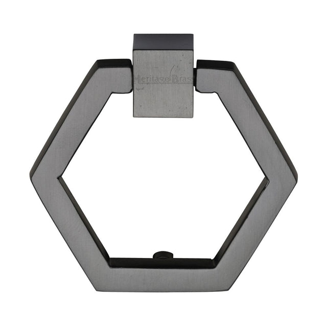 This is an image of a Heritage Brass - Cabinet Drop Pull Hexagon Design 51mm Matt Bronze Finish, c6334-mb that is available to order from Trade Door Handles in Kendal.