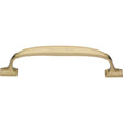 This is an image of a Heritage Brass - Cabinet Pull Durham Design 128mm CTC Satin Brass Finish, c7213-128-sb that is available to order from Trade Door Handles in Kendal.