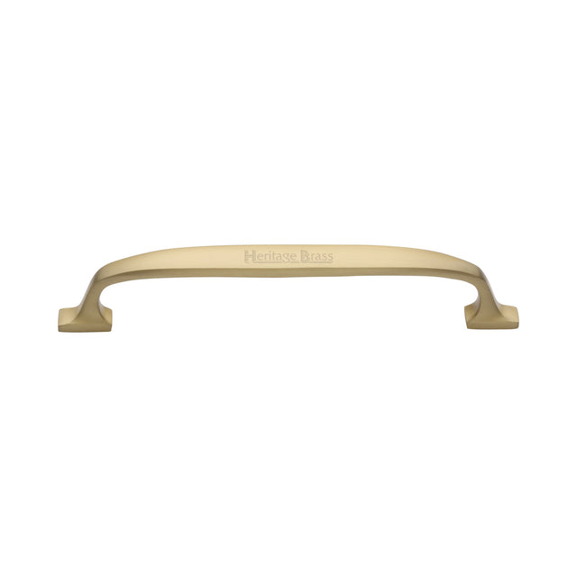 This is an image of a Heritage Brass - Cabinet Pull Durham Design 152mm CTC Satin Brass Finish, c7213-152-sb that is available to order from Trade Door Handles in Kendal.