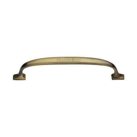 This is an image of a Heritage Brass - Cabinet Pull Durham Design 160mm CTC Antique Brass Finish, c7213-160-at that is available to order from Trade Door Handles in Kendal.