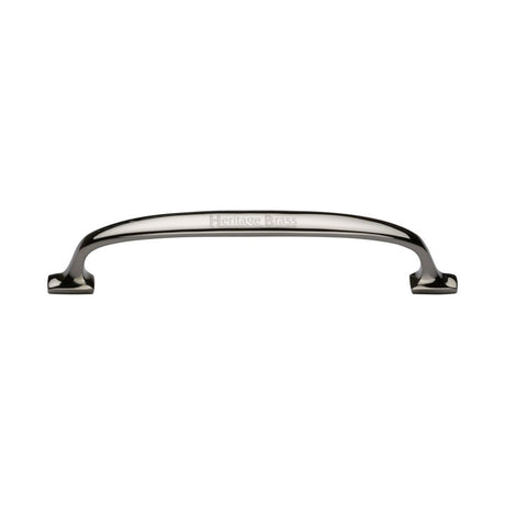 This is an image of a Heritage Brass - Cabinet Pull Durham Design 160mm CTC Polished Nickel Finish, c7213-160-pnf that is available to order from Trade Door Handles in Kendal.