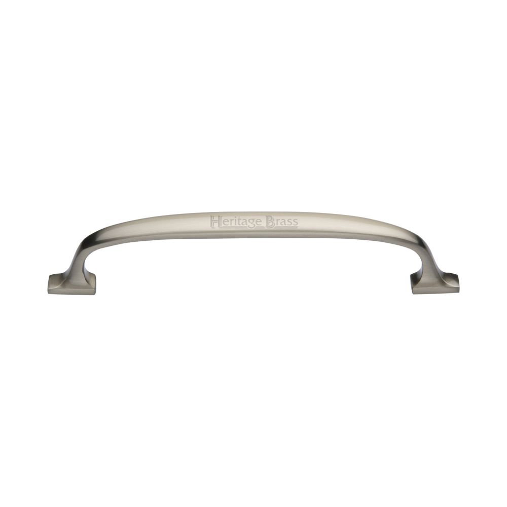 This is an image of a Heritage Brass - Cabinet Pull Durham Design 160mm CTC Satin Nickel Finish, c7213-160-sn that is available to order from Trade Door Handles in Kendal.