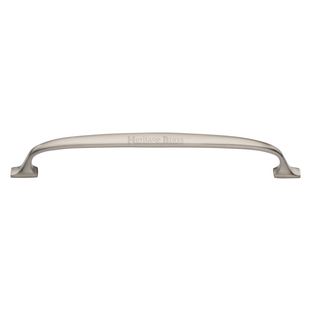 This is an image of a Heritage Brass - Cabinet Pull Durham Design 203mm CTC Satin Nickel Finish, c7213-203-sn that is available to order from Trade Door Handles in Kendal.