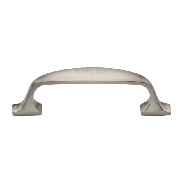 This is an image of a Heritage Brass - Cabinet Pull Durham Design 76mm CTC Satin Nickel Finish, c7213-76-sn that is available to order from Trade Door Handles in Kendal.