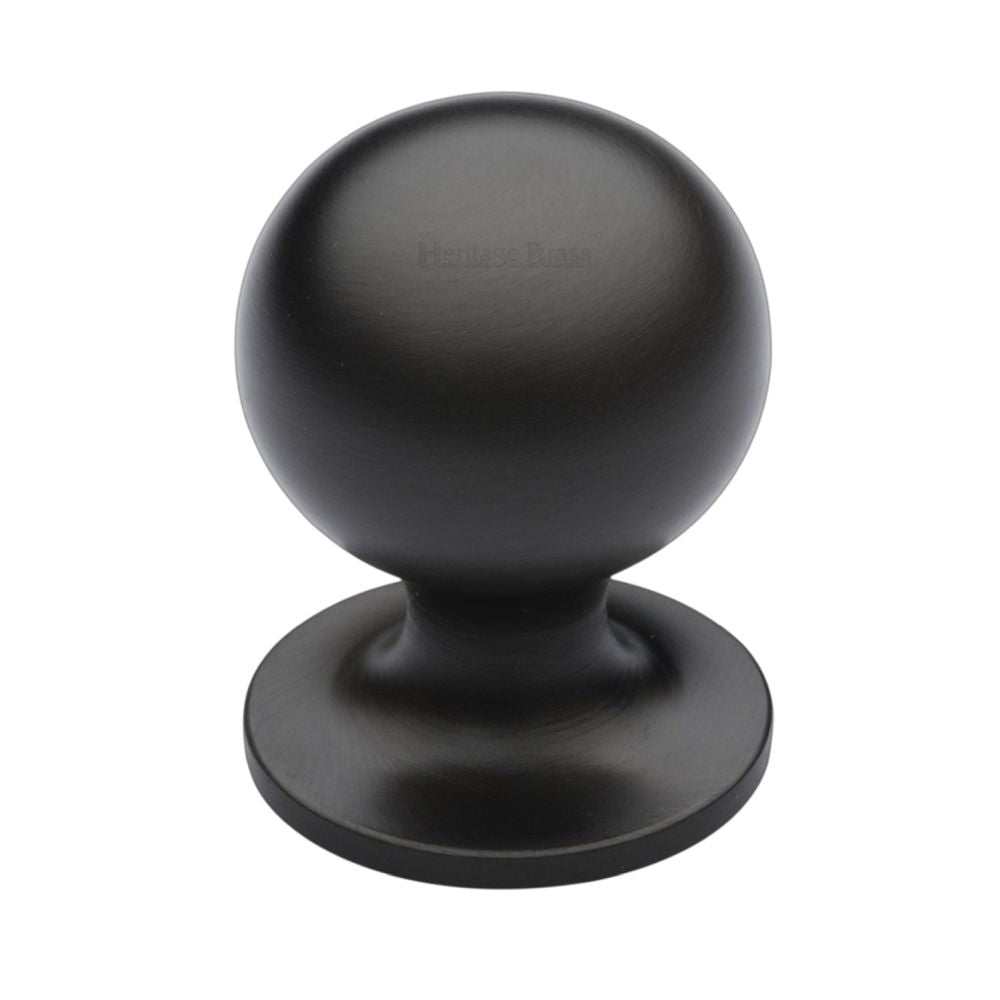 This is an image of a Heritage Brass - Cabinet Knob Ball Design 32mm Matt Bronze Finish, c8321-32-mb that is available to order from Trade Door Handles in Kendal.