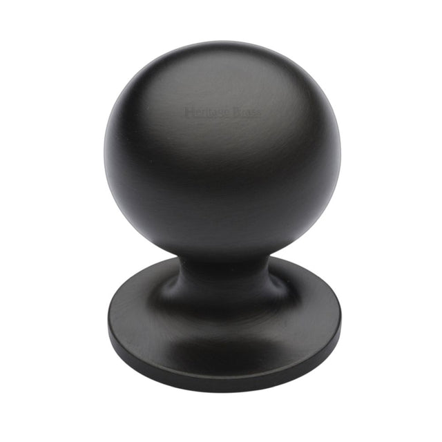 This is an image of a Heritage Brass - Cabinet Knob Ball Design 32mm Matt Bronze Finish, c8321-32-mb that is available to order from Trade Door Handles in Kendal.