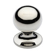 This is an image of a Heritage Brass - Cabinet Knob Ball Design 32mm Polished Nickel Finish, c8321-32-pnf that is available to order from Trade Door Handles in Kendal.