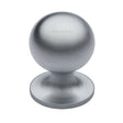 This is an image of a Heritage Brass - Cabinet Knob Ball Design 32mm Satin Chrome Finish, c8321-32-sc that is available to order from Trade Door Handles in Kendal.